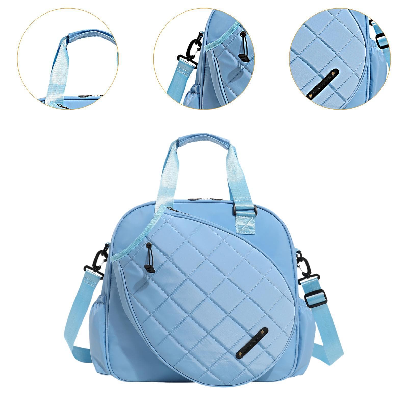 Túi Tennis, Pickleball, Cầu Lông Túi Đeo Vai Túi Đựng Có Dây Kéo Đa Năng - Hình ảnh 3